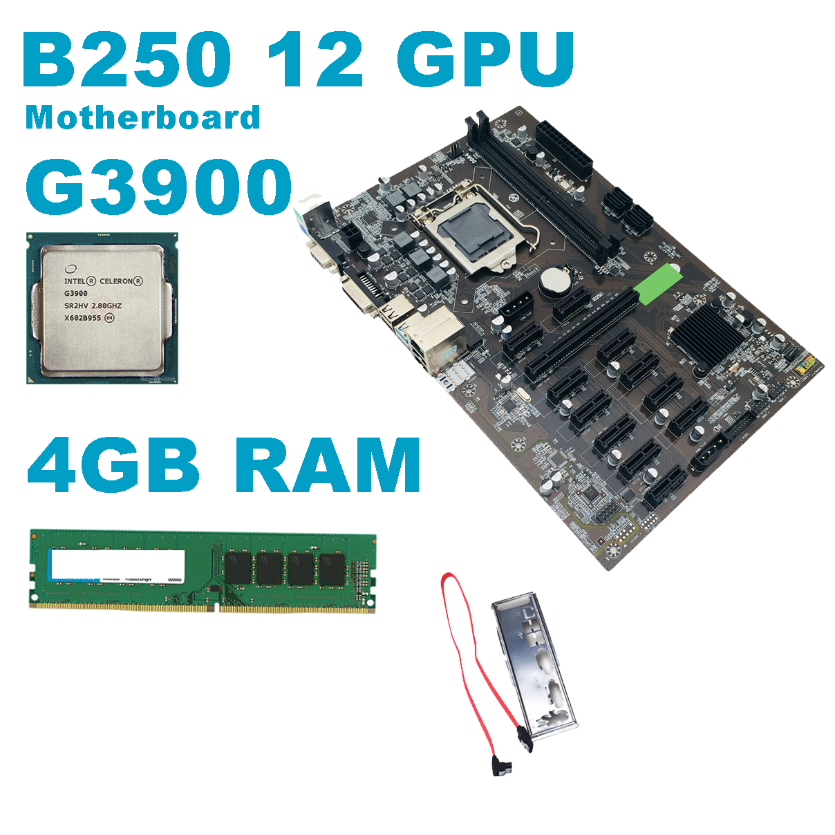 B250 Mining Motherboard with G3900 CPU and 4GB RAM - AndoVolution Australia - GPU Risers - crypto mining - Located: North Lakes, Brisbane, QLD, Australia
