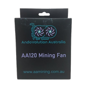AA120 Mining Fan AndoVolution Australia High Flow low noise low power GPU mining Fans